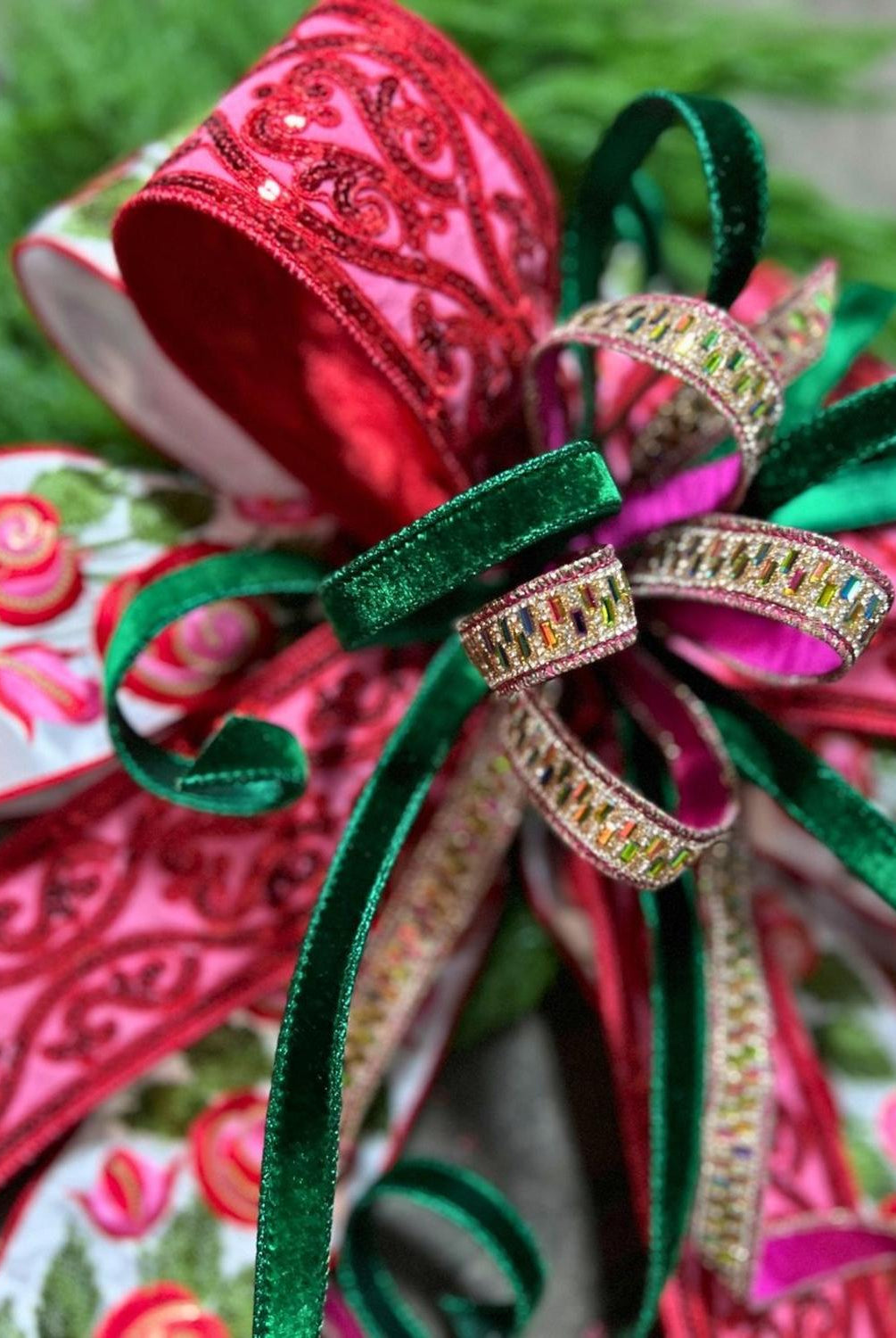 24in Norfolk Pine Wreath w/Bow