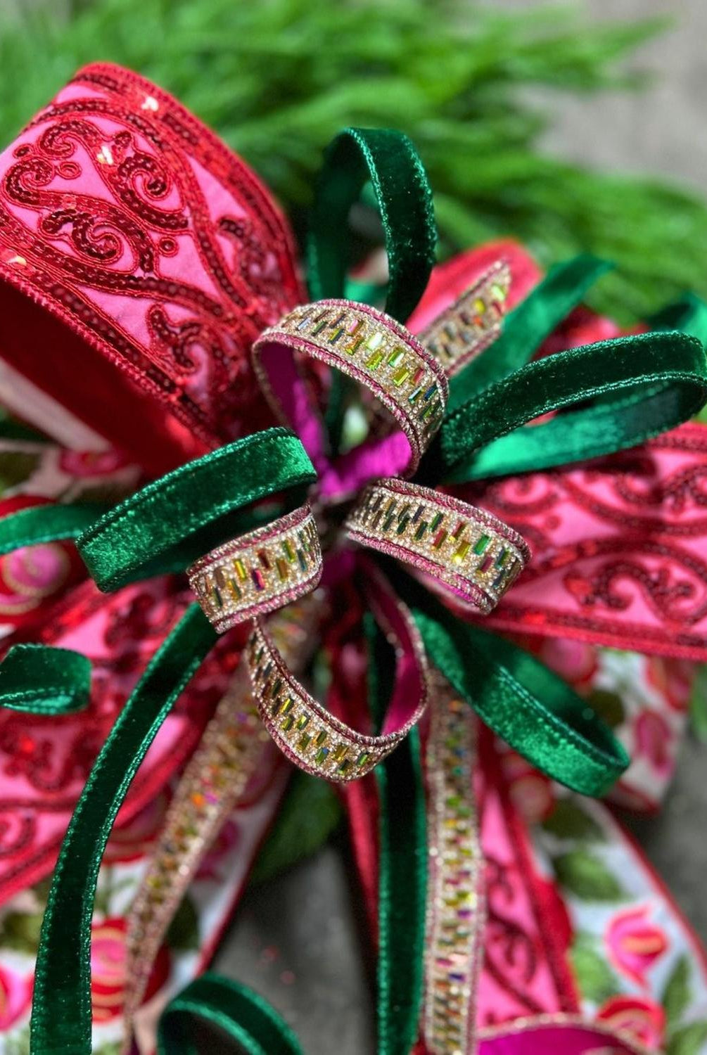 24in Norfolk Pine Wreath w/Bow