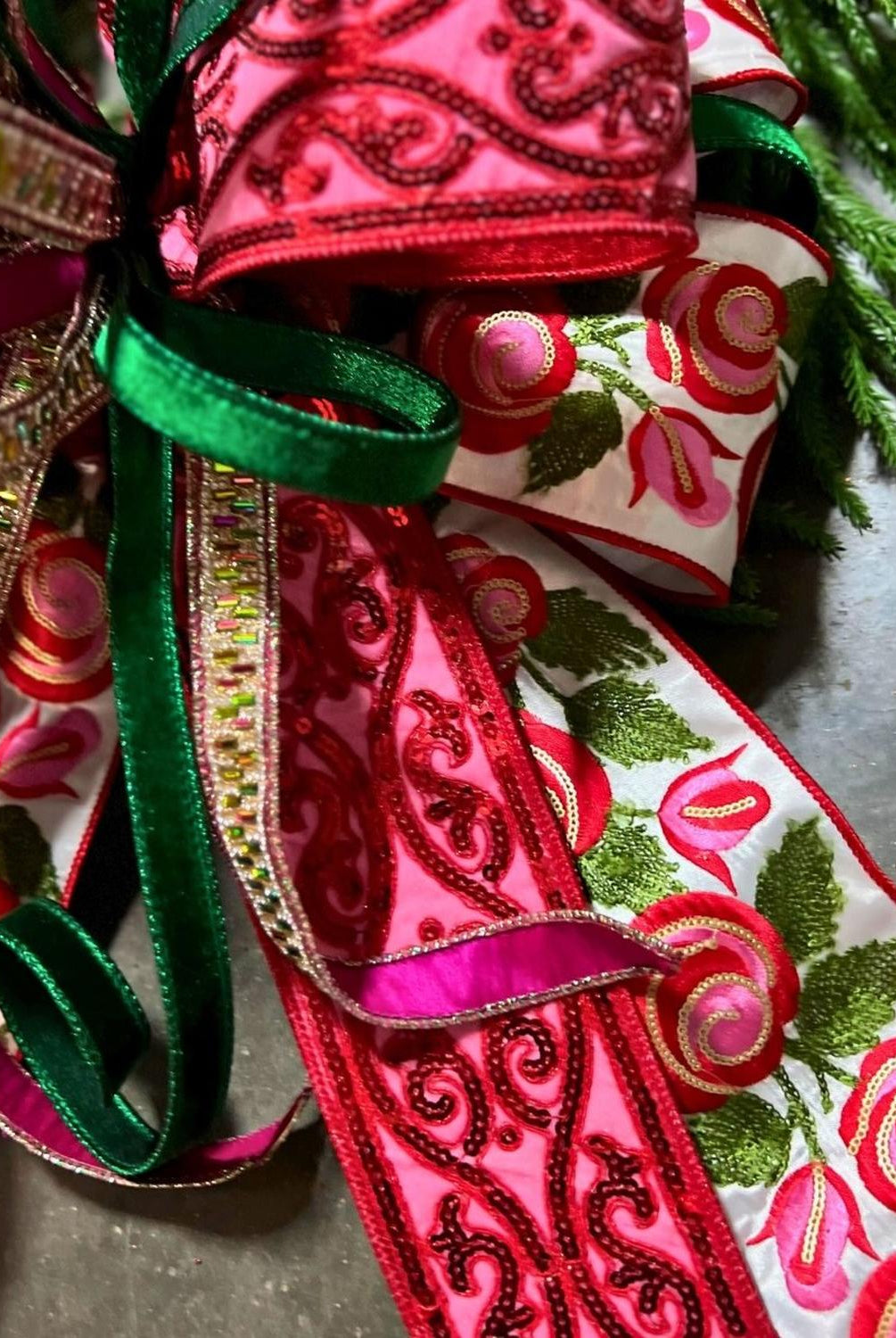 24in Norfolk Pine Wreath w/Bow