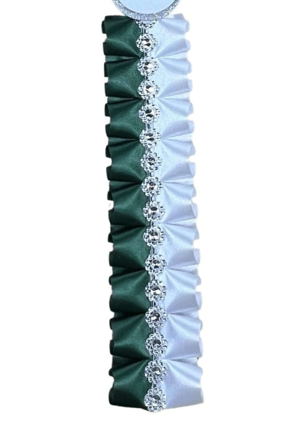 Shop For 24in Ruffle Homecoming Braid: Hunter Green/White