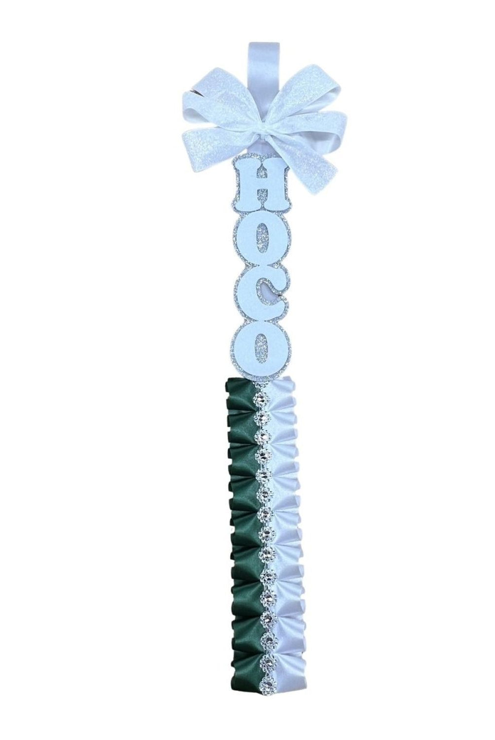 Shop For 24in Ruffle Homecoming Braid: Hunter Green/White