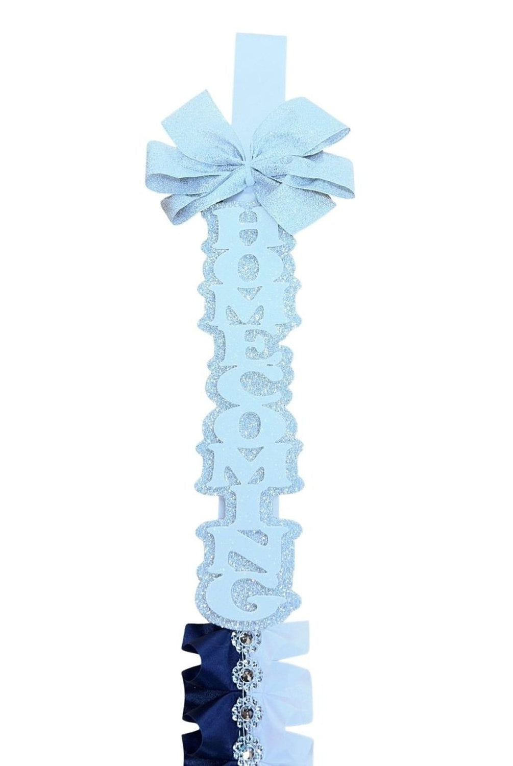 Shop For 24in Ruffle Homecoming Braid: Navy/White