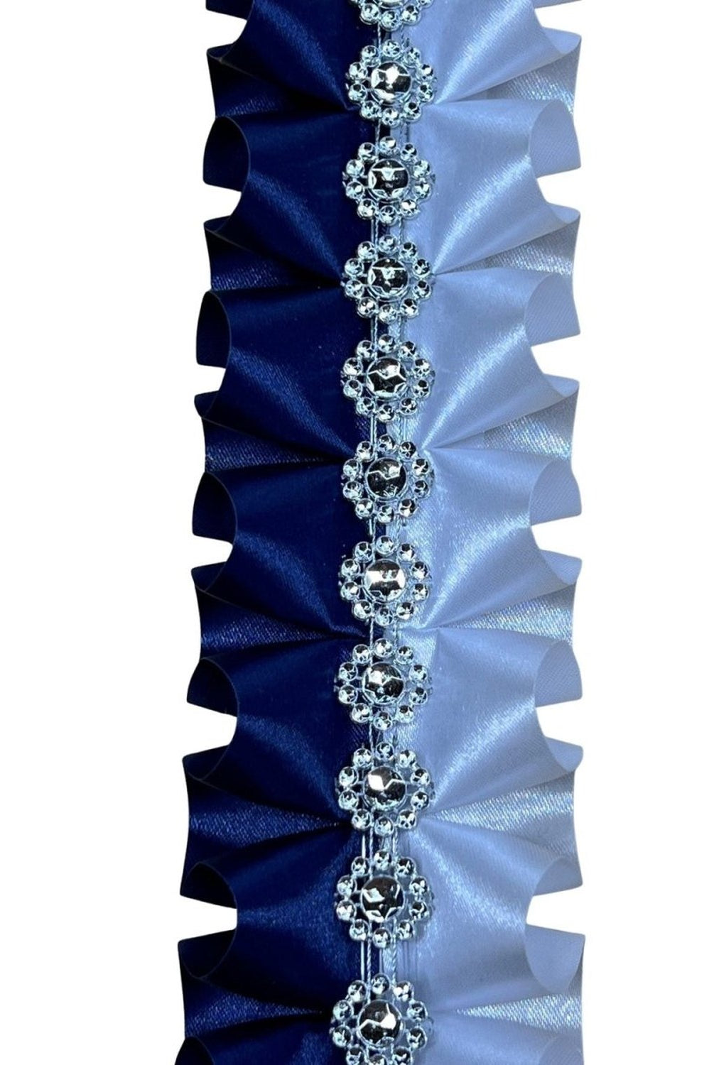 Shop For 24in Ruffle Homecoming Braid: Navy/White