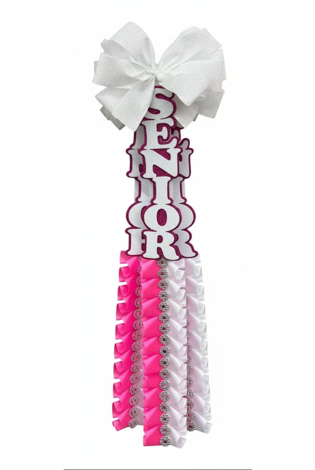 Shop For 24in Ruffle Homecoming Braid: Pink/White