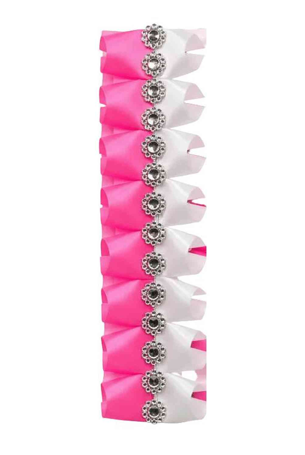 Shop For 24in Ruffle Homecoming Braid: Pink/White