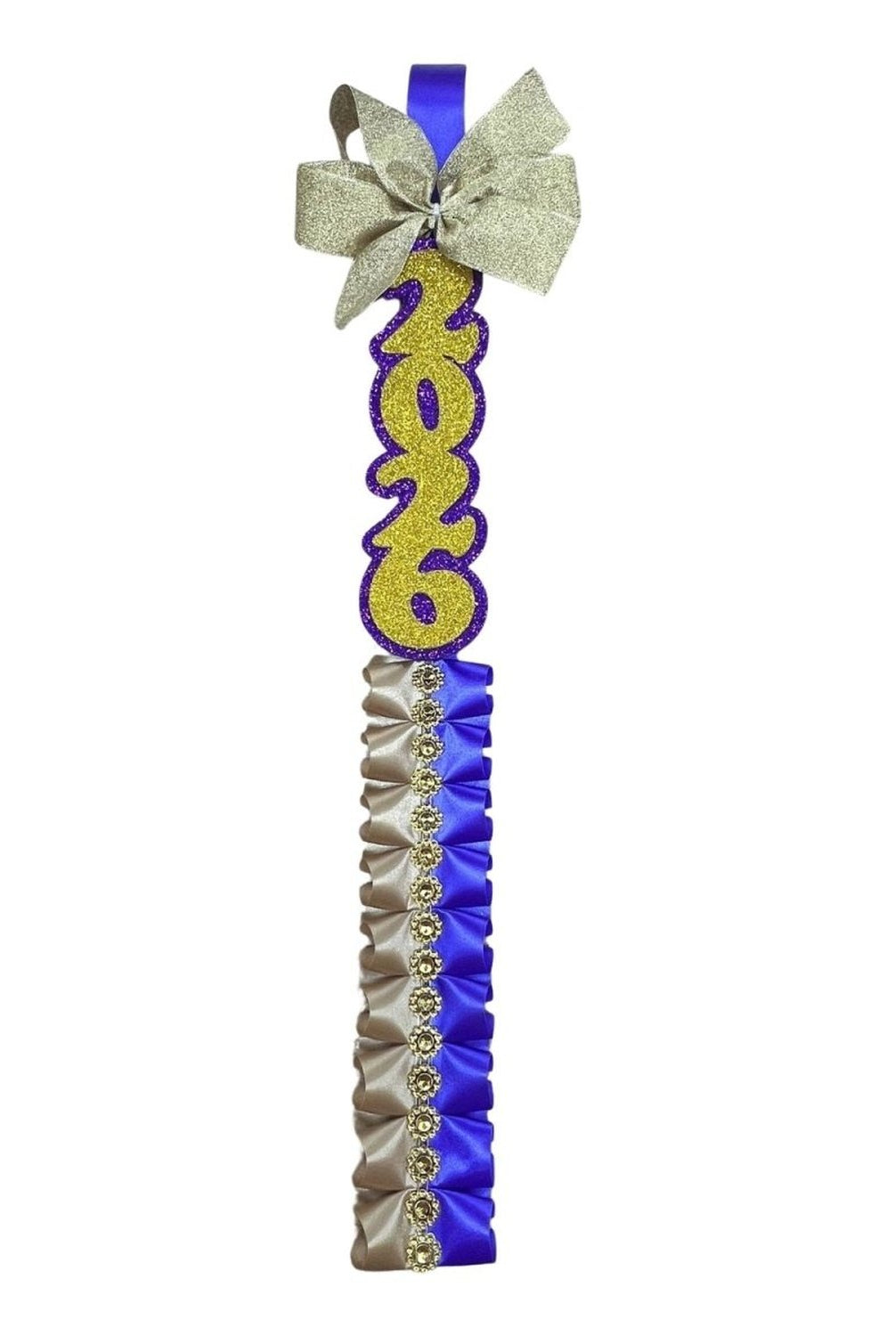 Shop For 24in Ruffle Homecoming Braid: Purple/Gold