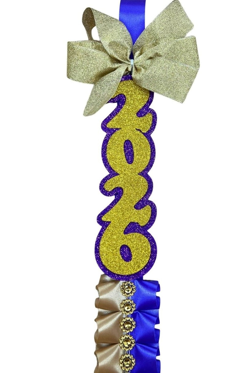 Shop For 24in Ruffle Homecoming Braid: Purple/Gold