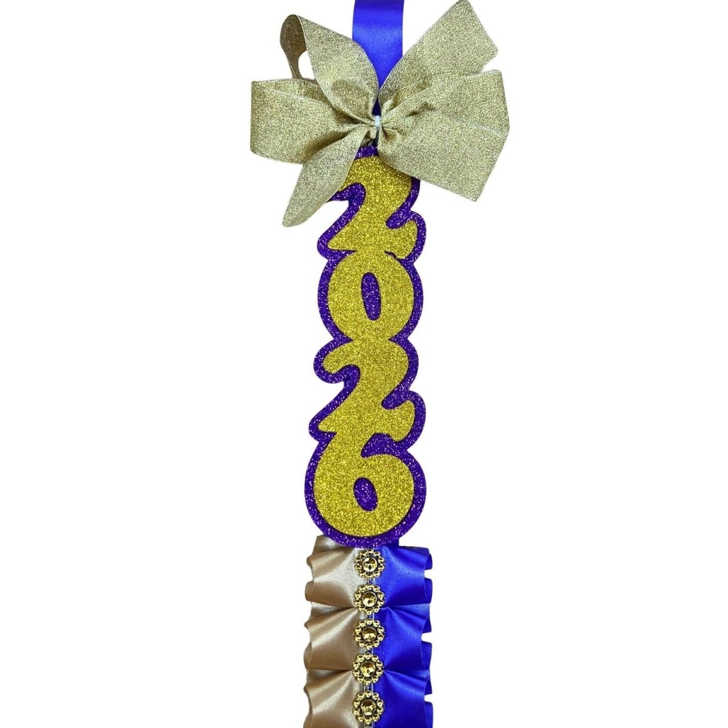 Shop For 24in Ruffle Homecoming Braid: Purple/Gold