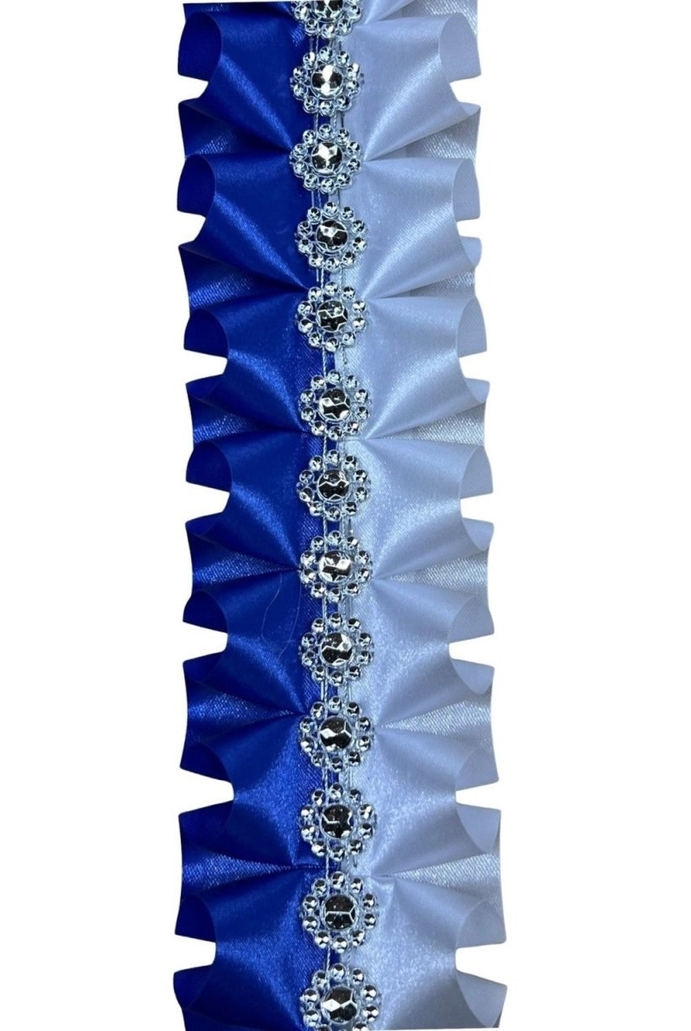 Shop For 24in Ruffle Homecoming Braid: Royal Blue/White