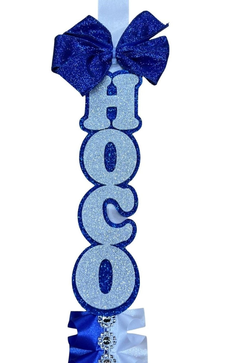 Shop For 24in Ruffle Homecoming Braid: Royal Blue/White
