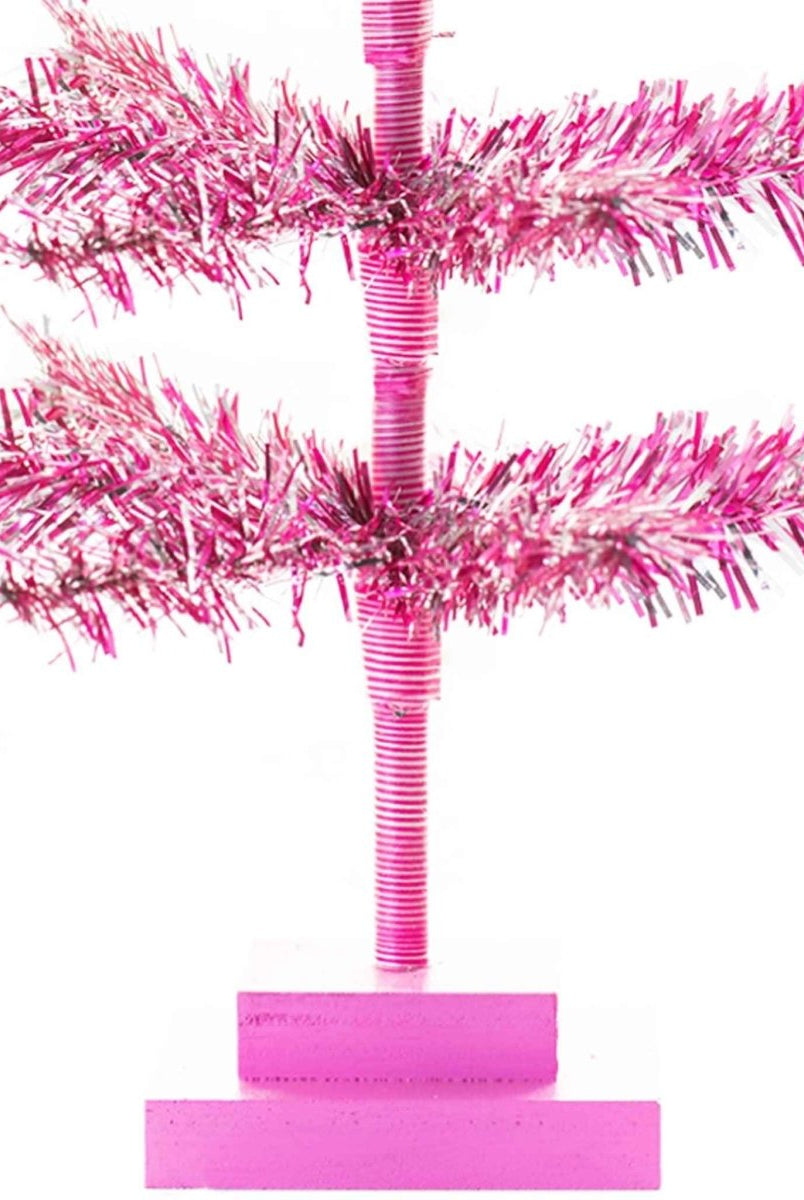 Shop For 24in Vintage Pink & Silver Tinsel Christmas Tree