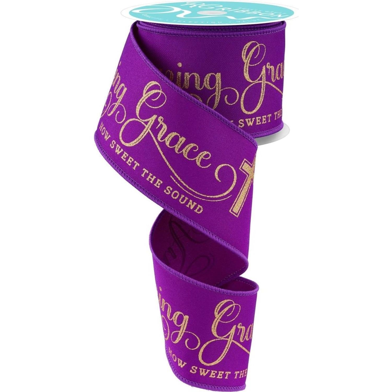 Shop For 2.5" Amazing Grace Ribbon: Purple (10 Yards)