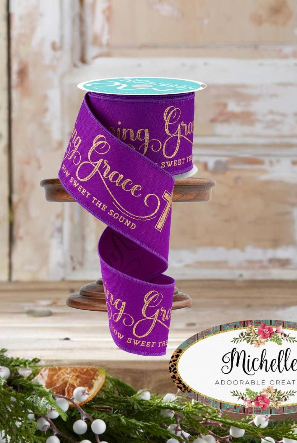 Shop For 2.5" Amazing Grace Ribbon: Purple (10 Yards)