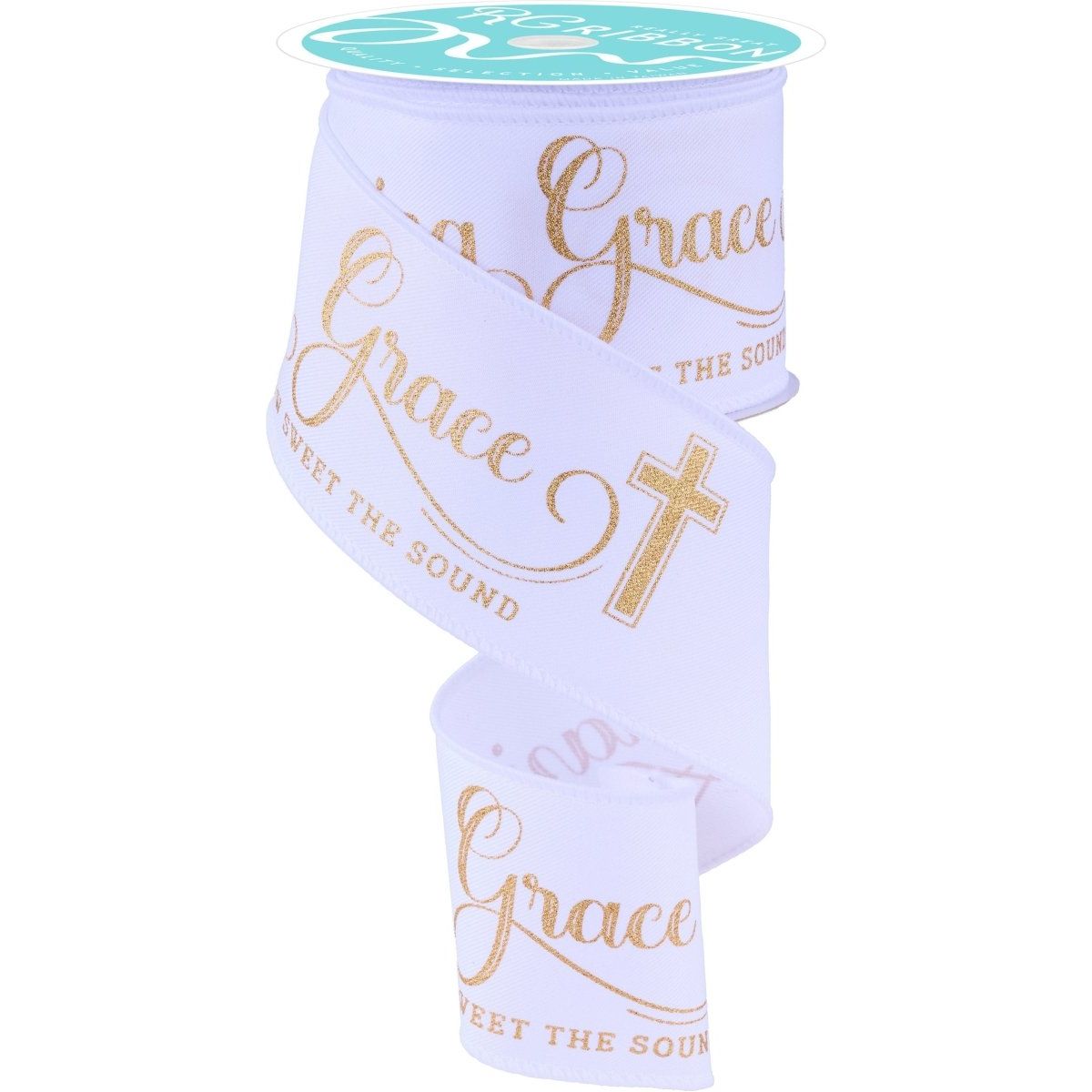 Shop For 2.5" Amazing Grace Ribbon: White (10 Yards)