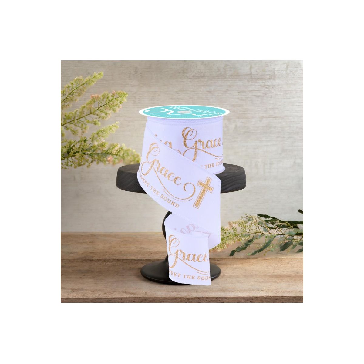 Shop For 2.5" Amazing Grace Ribbon: White (10 Yards)