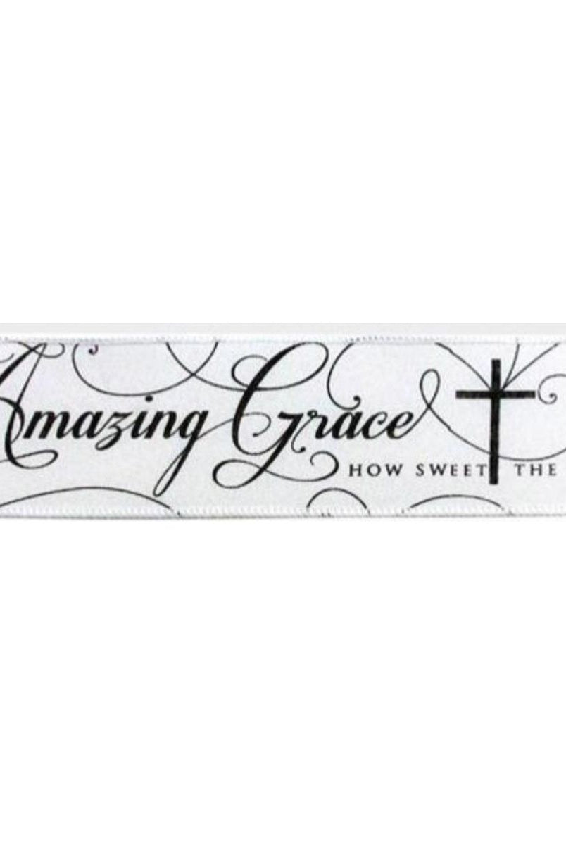 Shop For 2.5" Amazing Grace Ribbon: White & Black (10 Yards)