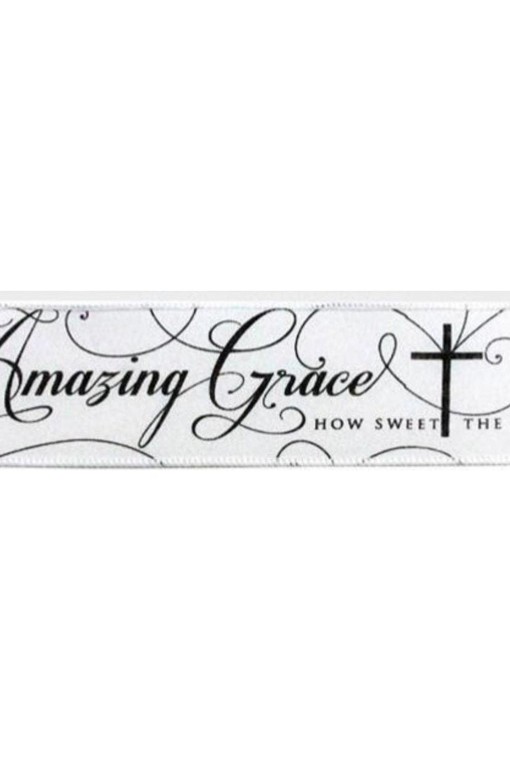 Shop For 2.5" Amazing Grace Ribbon: White & Black (10 Yards)