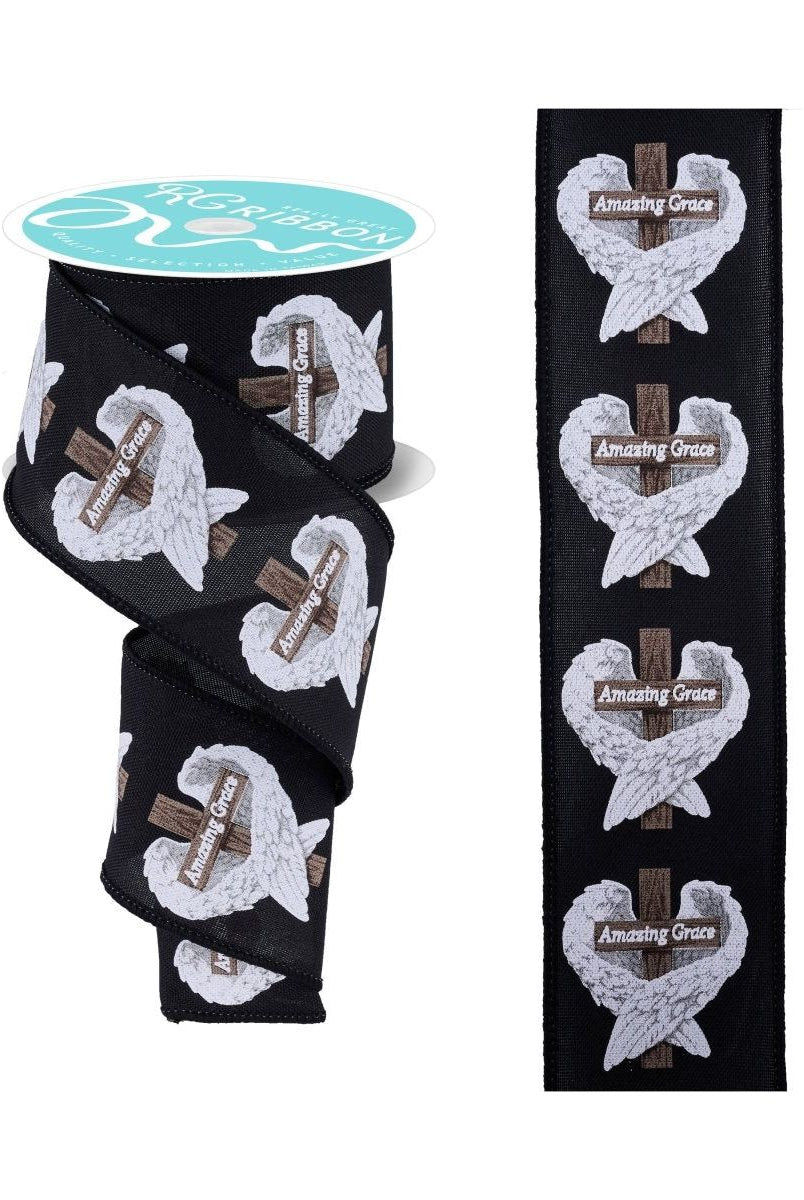 Shop For 2.5" Amazing Grace Wings Ribbon: Black (10 Yards)