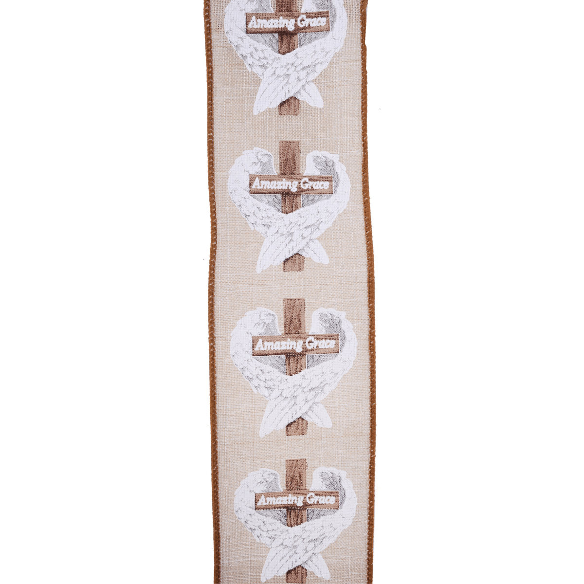 Shop For 2.5" Amazing Grace Wings Ribbon: Natural (10 Yards)