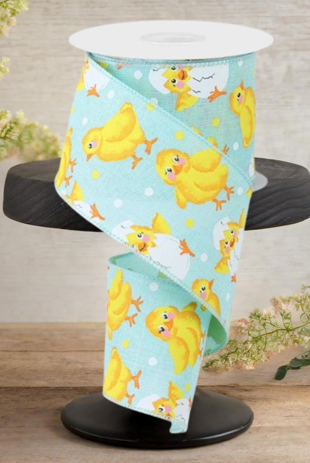 Shop For 2.5" Baby Chicks on Royal Ribbon: Ice Blue (10 Yards)
