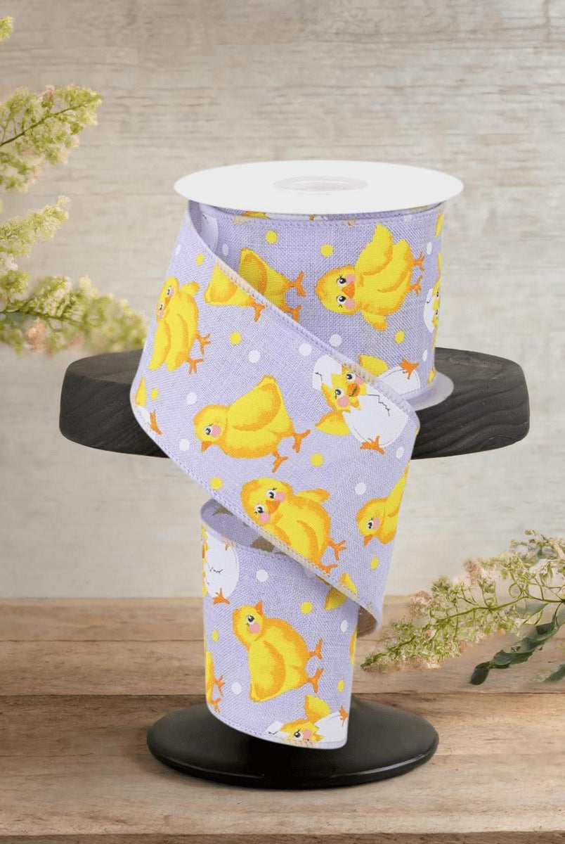 Shop For 2.5" Baby Chicks on Royal Ribbon: Lavender (10 Yards)