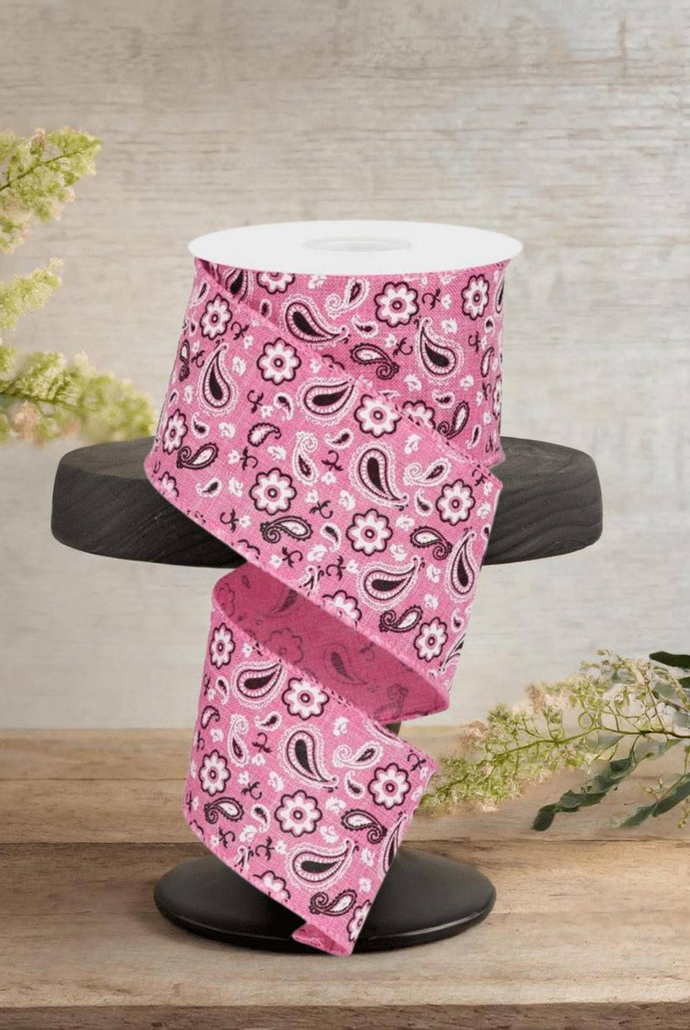 2.5" Bandana Ribbon: Pink (10 Yards)