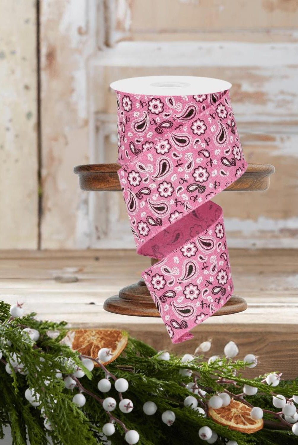 2.5" Bandana Ribbon: Pink (10 Yards)
