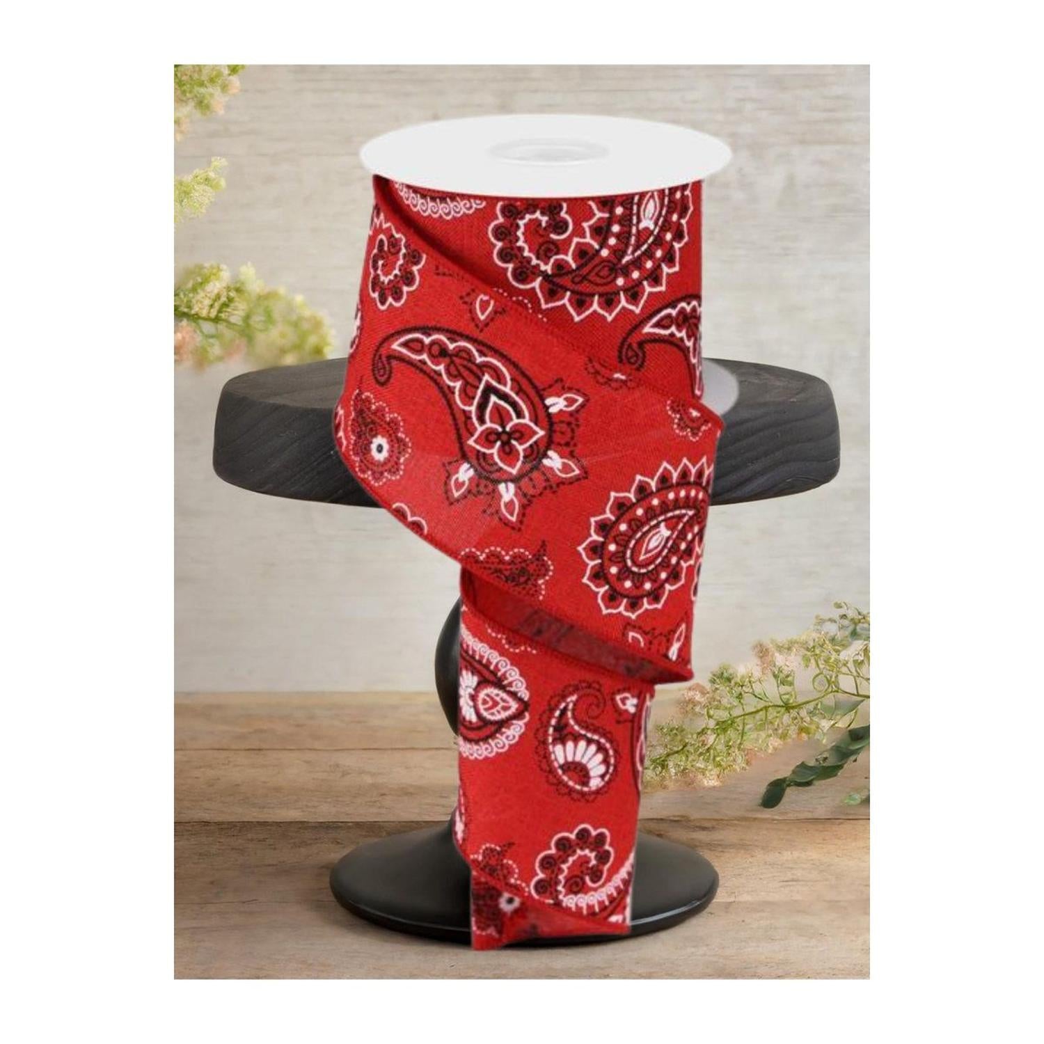 Shop For 2.5" Bandana Ribbon: Red (10 Yards)