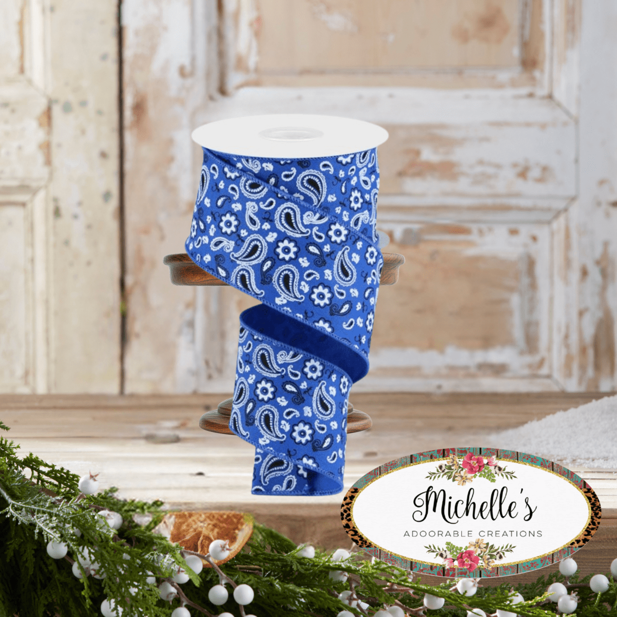 Shop For 2.5" Bandana Ribbon: Royal Blue (10 Yards)