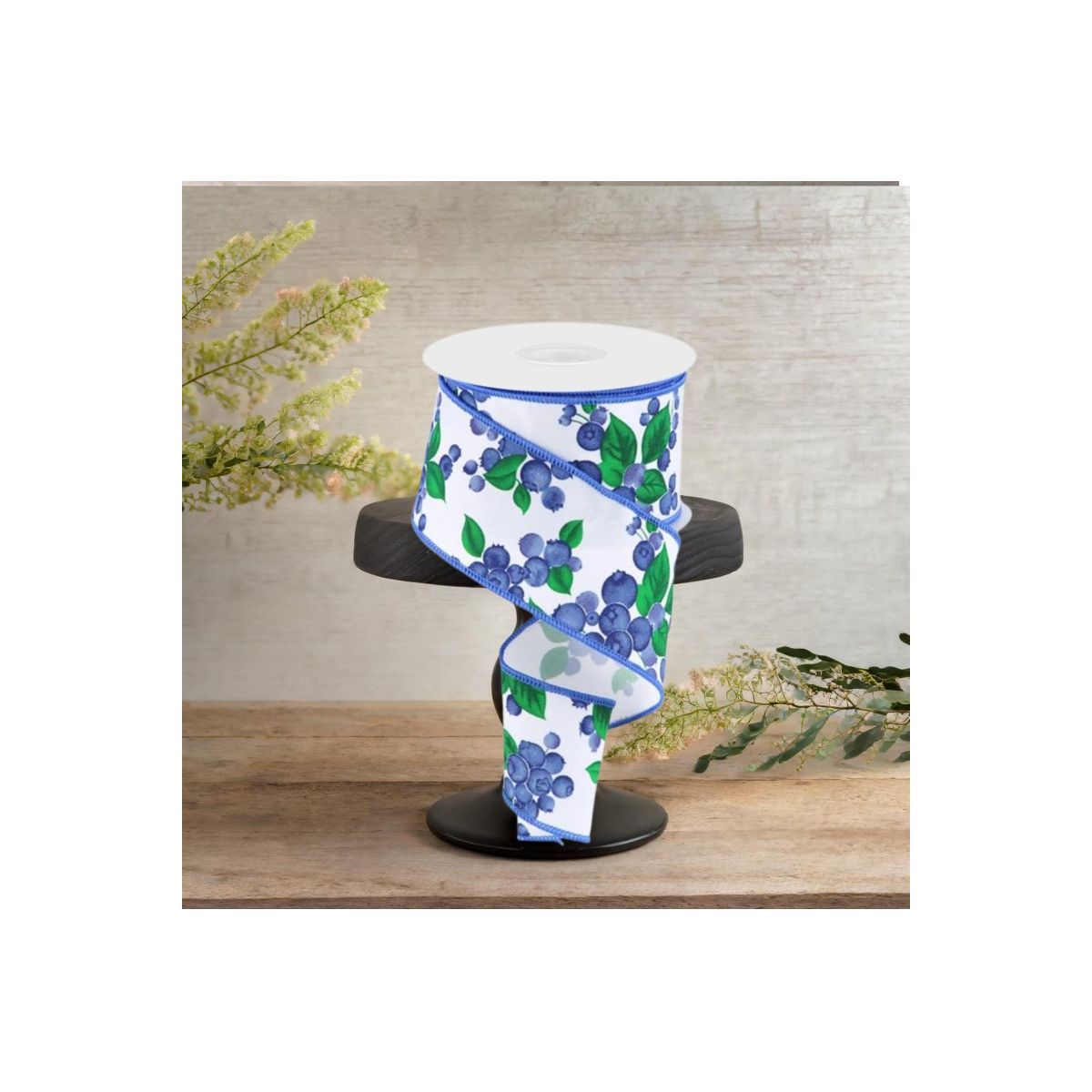 Shop For 2.5" Blueberry Ribbon: White (10 Yards)