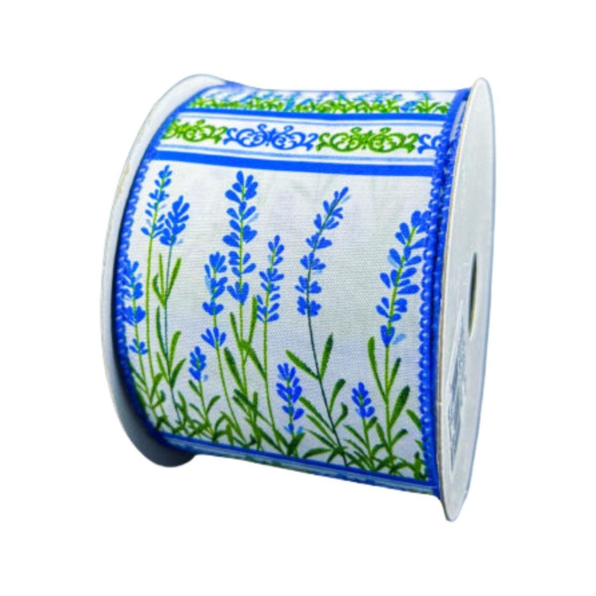 Shop For 2.5" Bluebonnets Satin Ribbon: White (10 Yards)