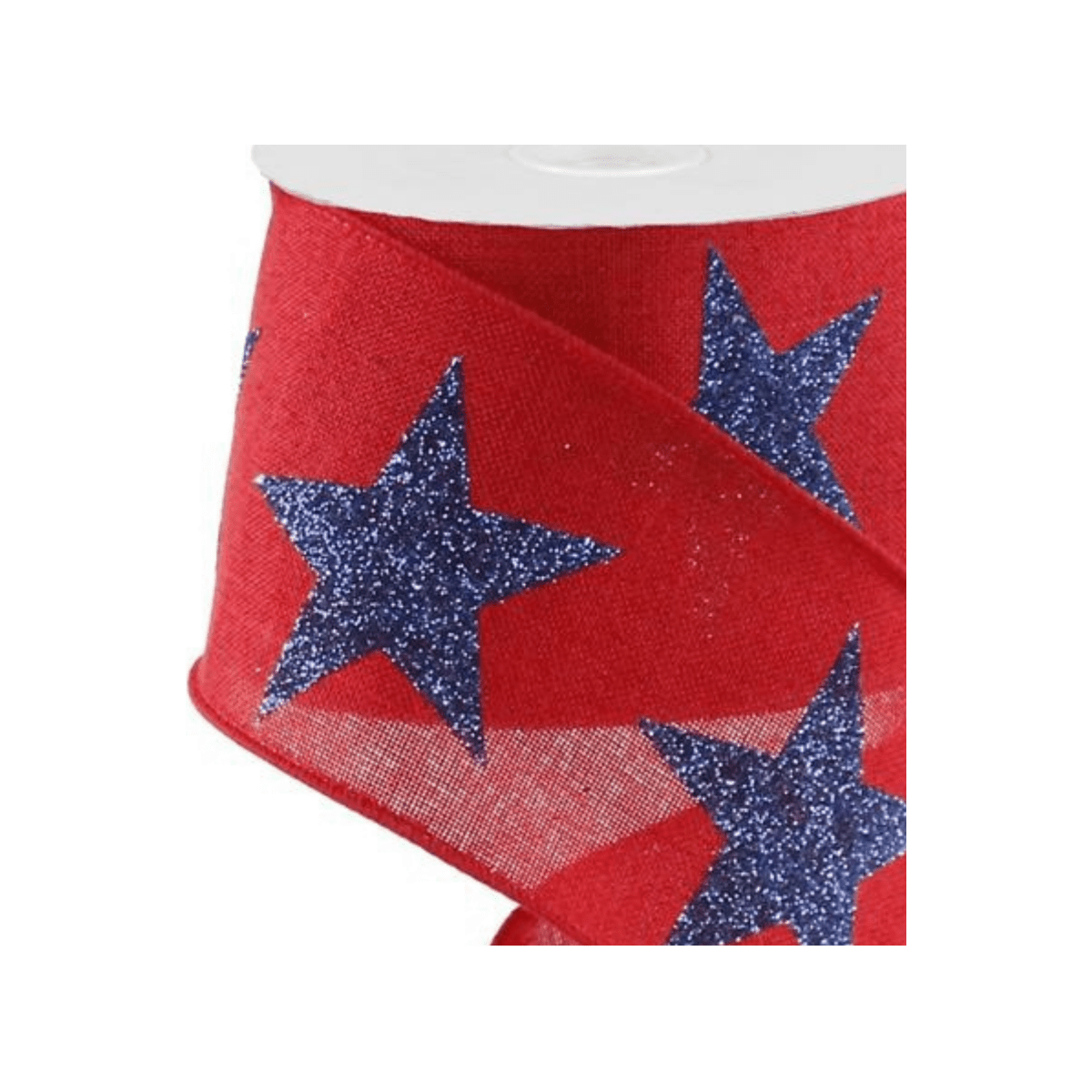 Shop For 2.5" Bold Glitter Star Canvas Ribbon: Red (10 Yards)