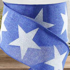 Shop For 2.5" Bold Glitter Star Canvas Ribbon: Royal Blue (10 Yards)