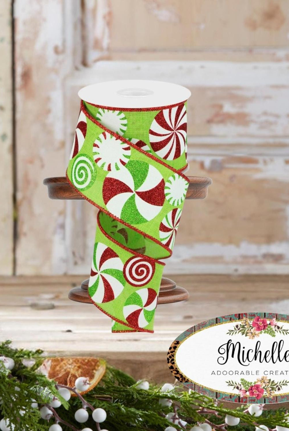 2.5" Bold Peppermint Royal Ribbon: Lime Green (10 Yards)