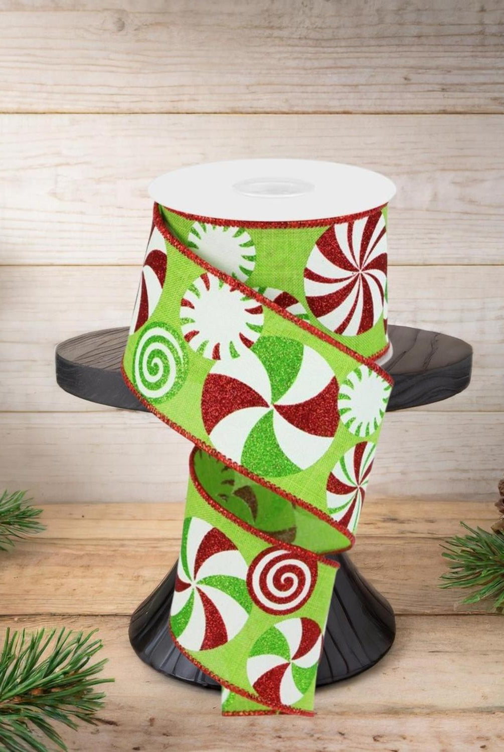 2.5" Bold Peppermint Royal Ribbon: Lime Green (10 Yards)