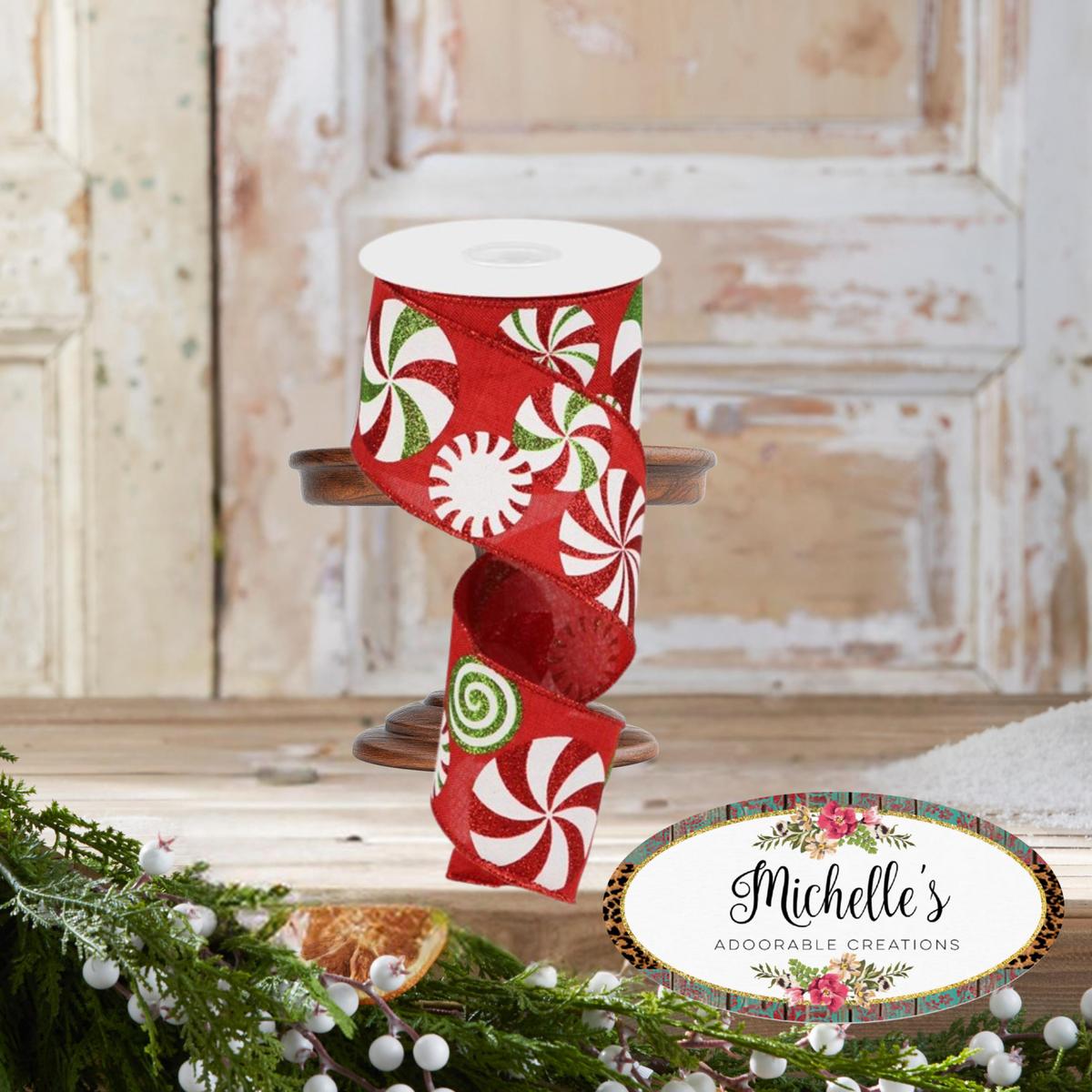 Shop For 2.5" Bold Peppermint Royal Ribbon: Red (10 Yards)