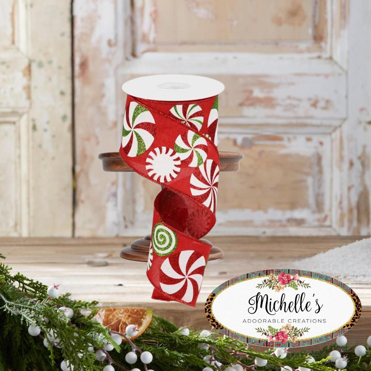 Shop For 2.5" Bold Peppermint Royal Ribbon: Red (10 Yards)