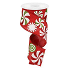 Shop For 2.5" Bold Peppermint Royal Ribbon: Red (10 Yards)
