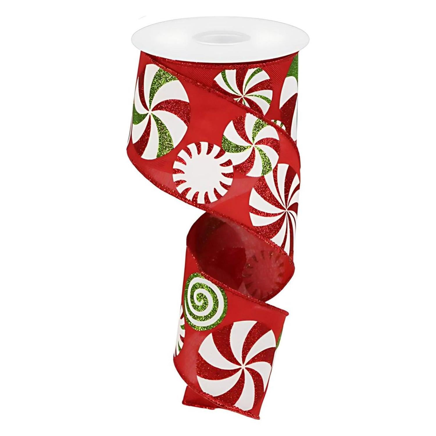 Shop For 2.5" Bold Peppermint Royal Ribbon: Red (10 Yards)