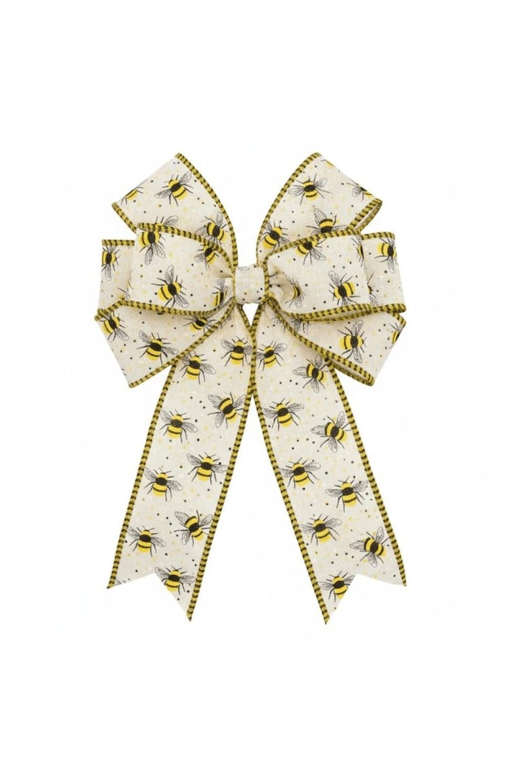 Shop For 2.5" Bumble Bee Stripe Edge Ribbon: Ivory (10 Yards)