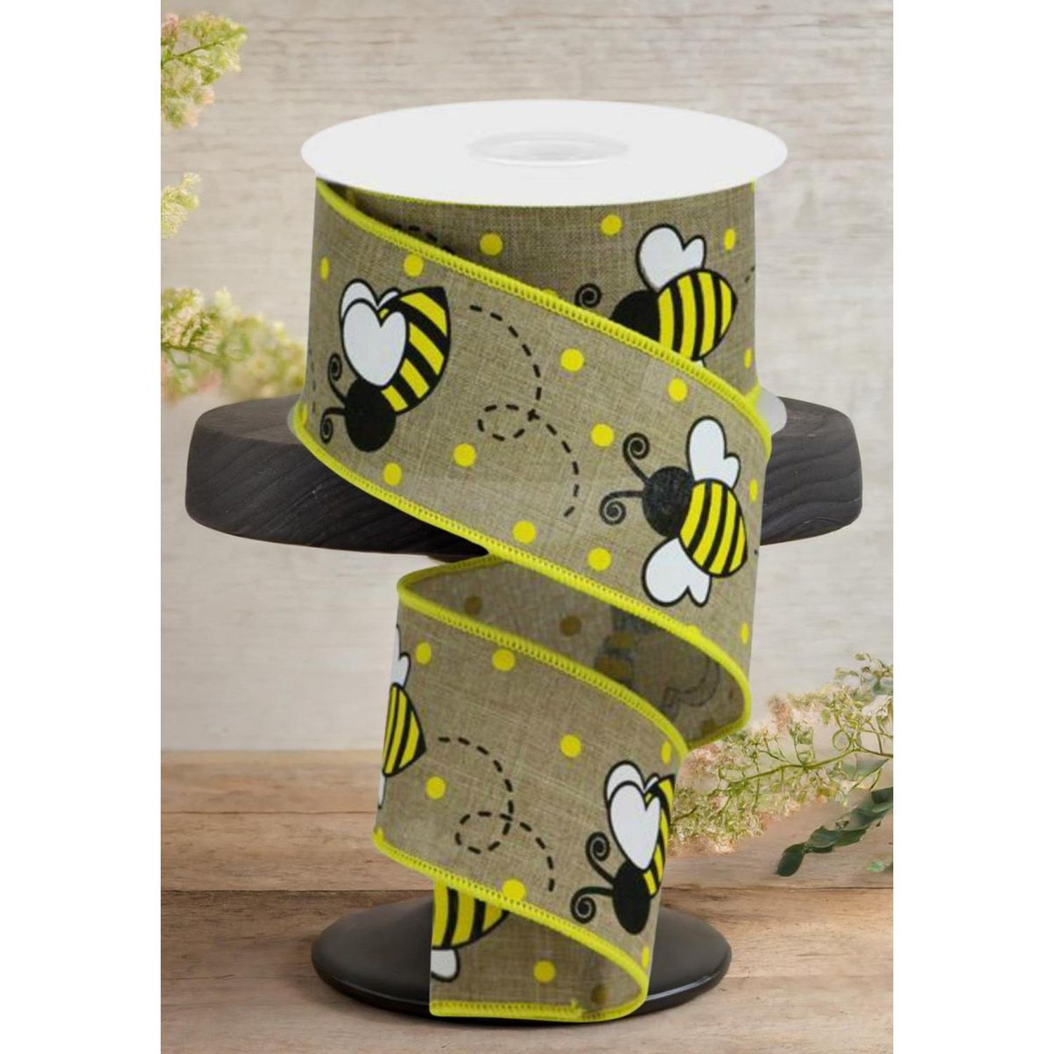 Shop For 2.5" Bumblebee Royal Ribbon: Light Beige (10 Yards)