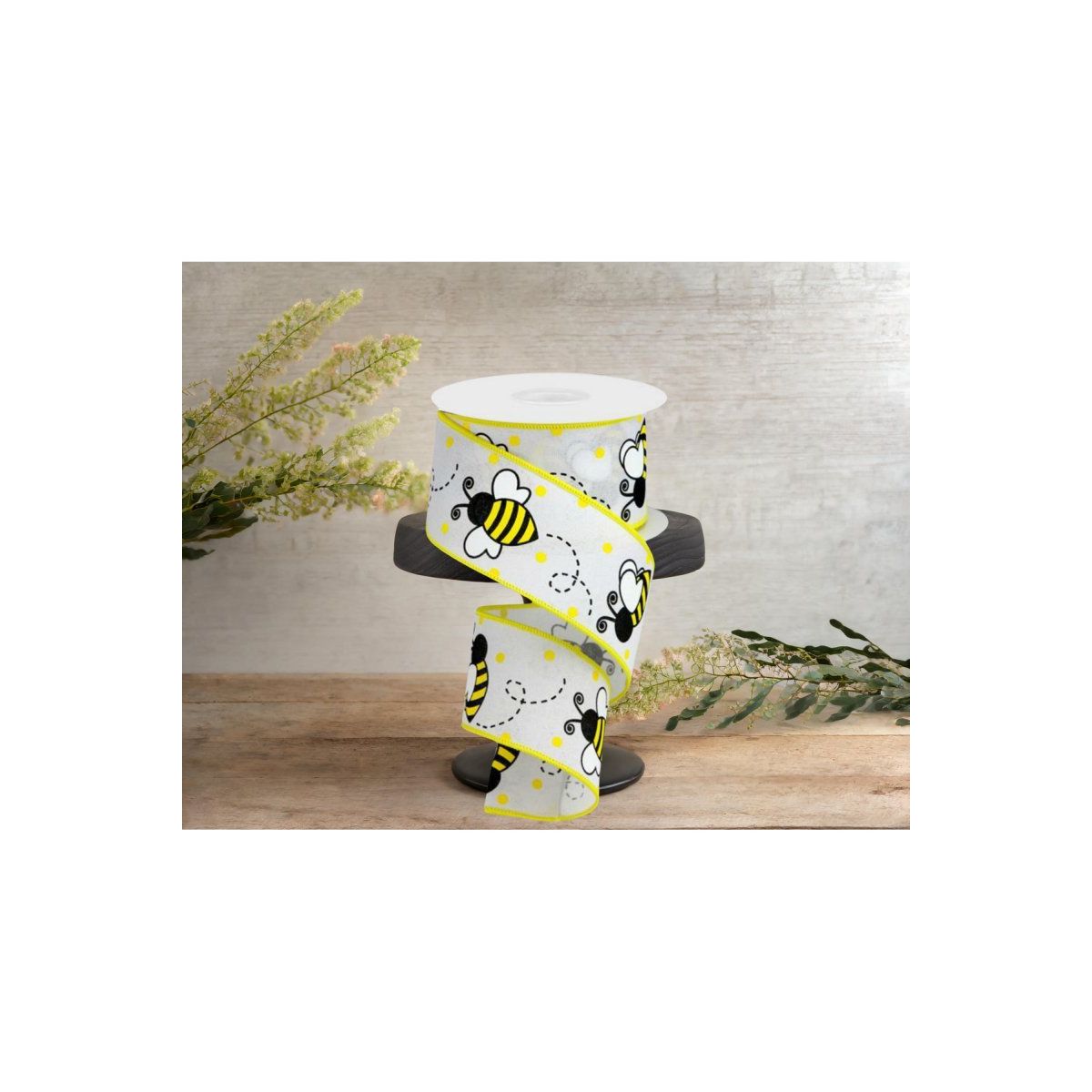 Shop For 2.5" Bumblebee Royal Ribbon: White (10 Yards)