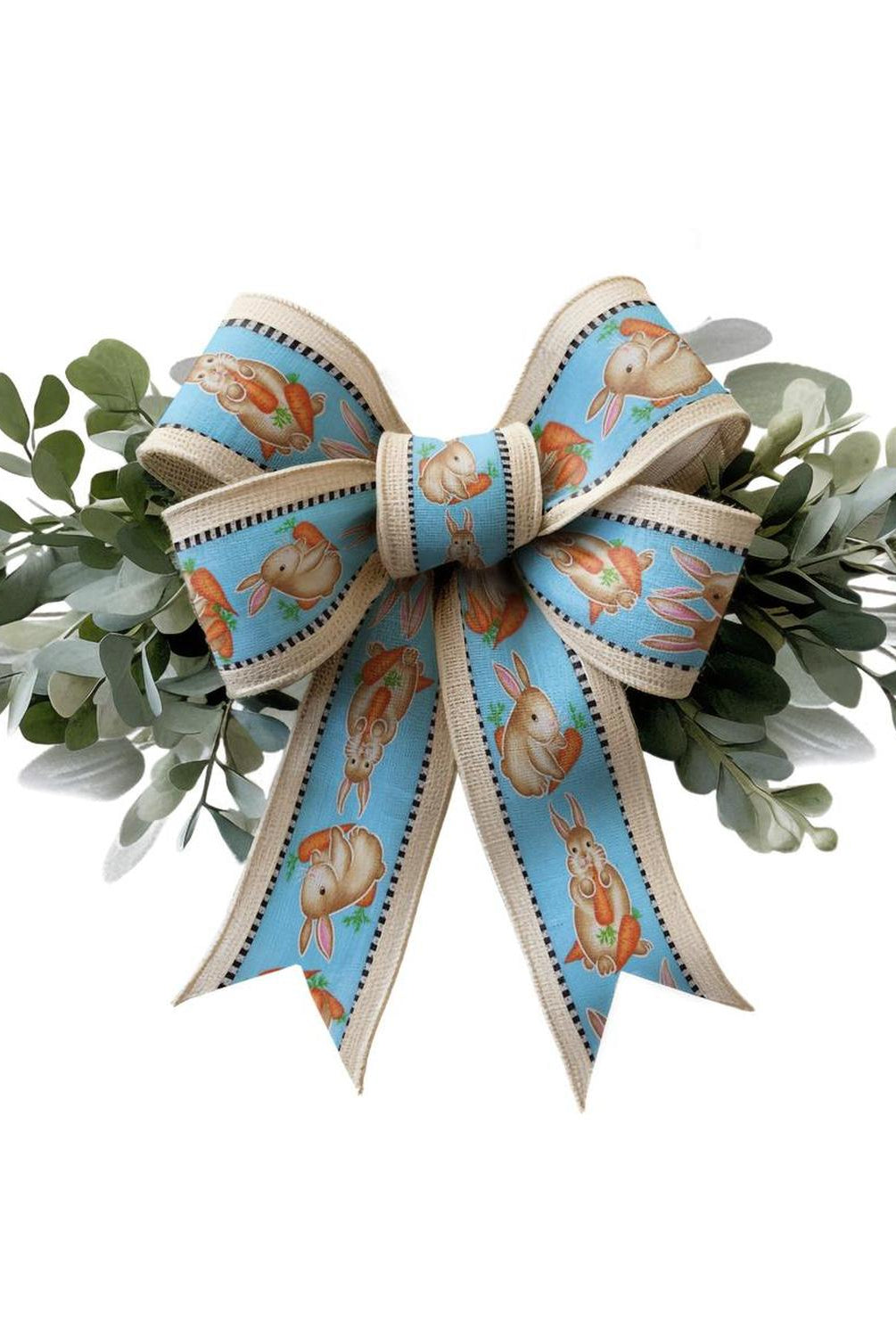 Shop For 2.5" Bunnies Carrots Stripe Ribbon: Blue (10 Yards)