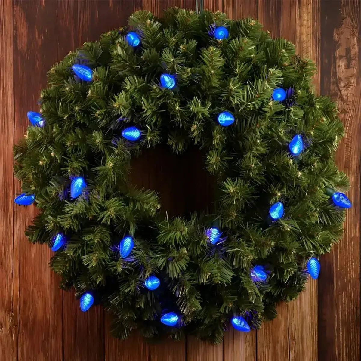 Shop For 25 C7 Blue LED Christmas Lights, 8" Spacing
