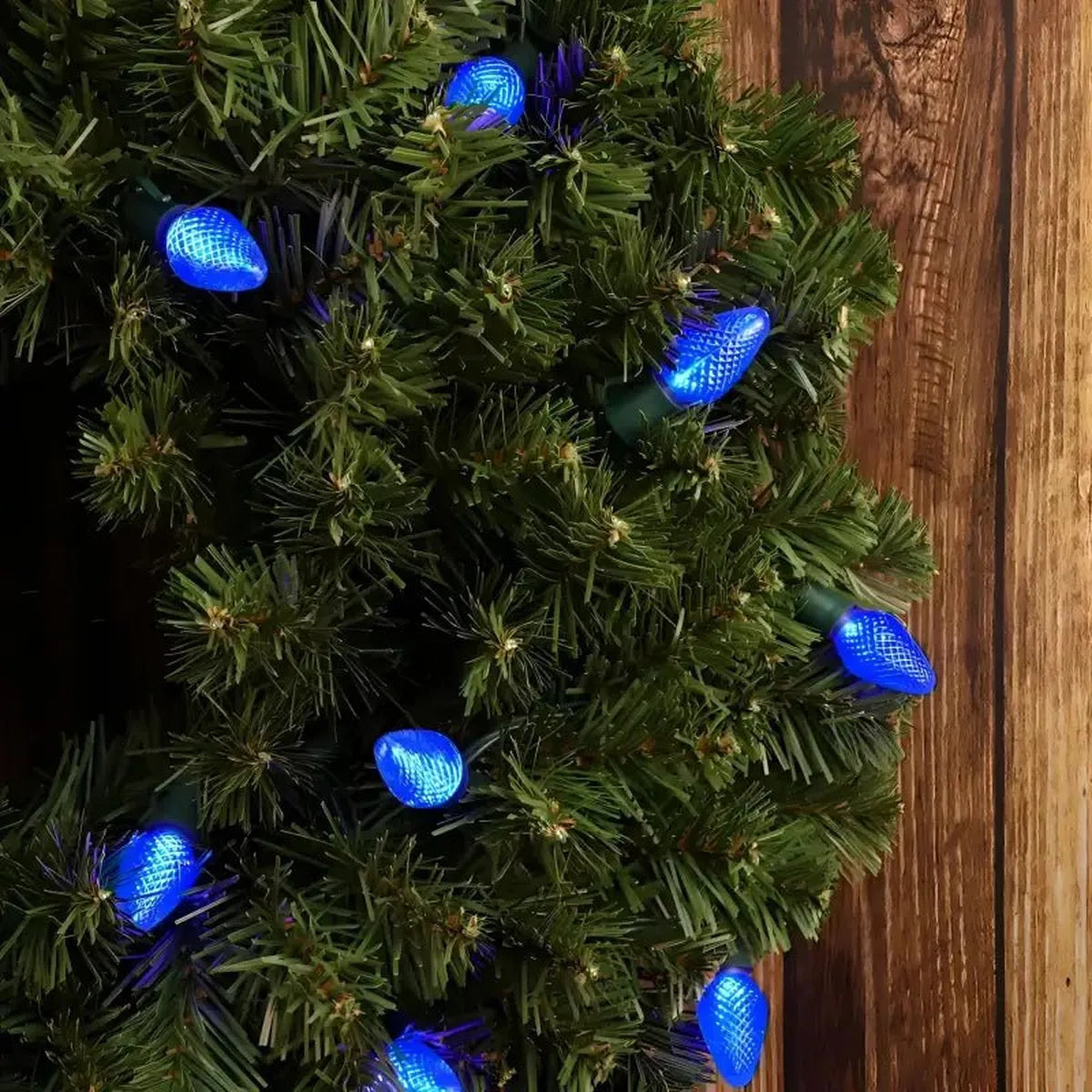 Shop For 25 C7 Blue LED Christmas Lights, 8" Spacing
