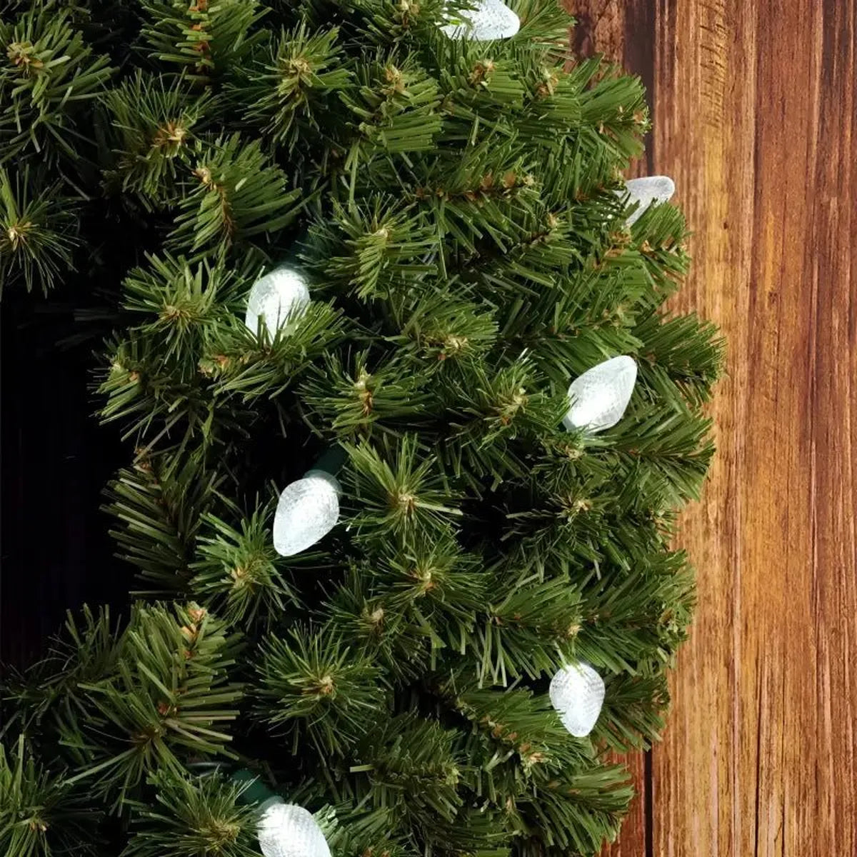 Shop For 25 C7 Cool White LED Christmas Lights, 8" Spacing