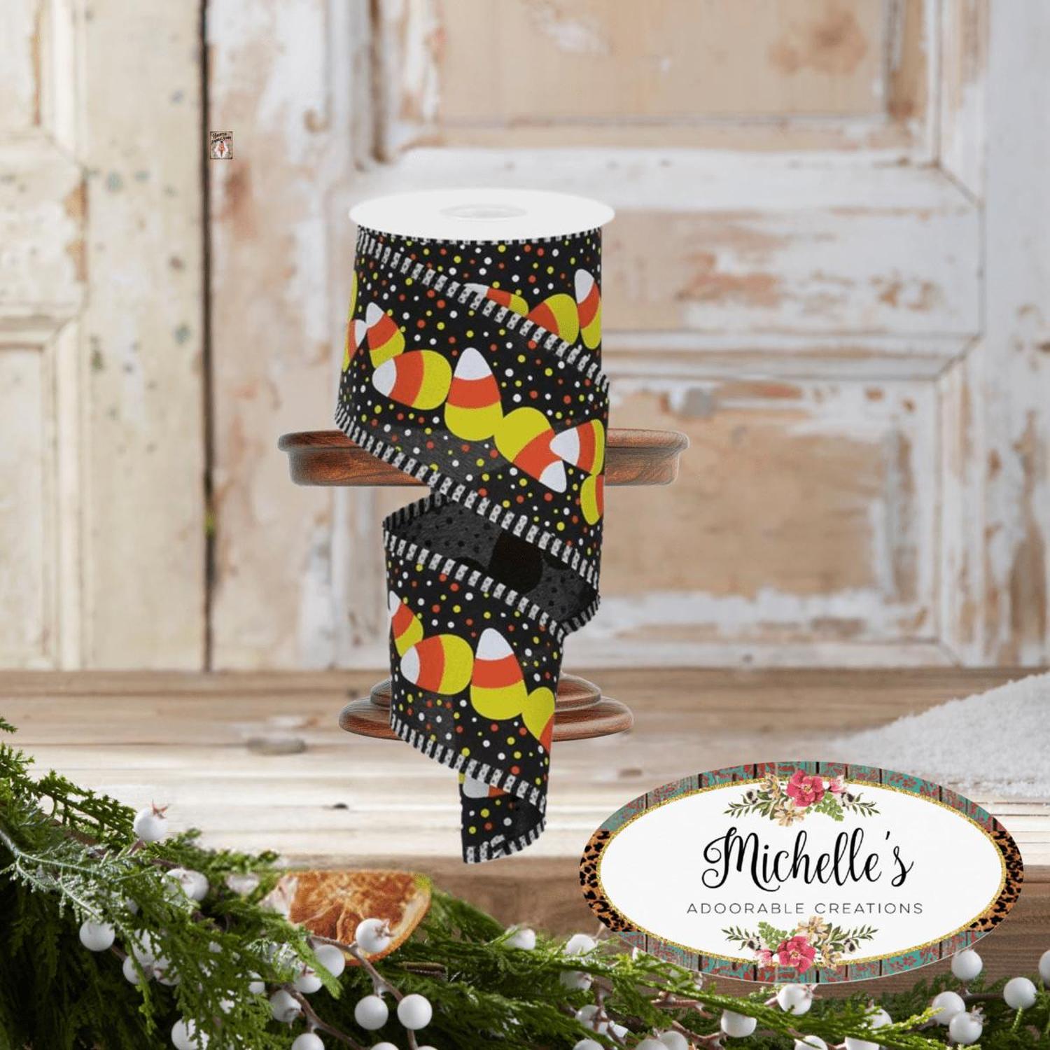 Shop For 2.5" Candy Corn Stripe Ribbon: Black (10 Yards)