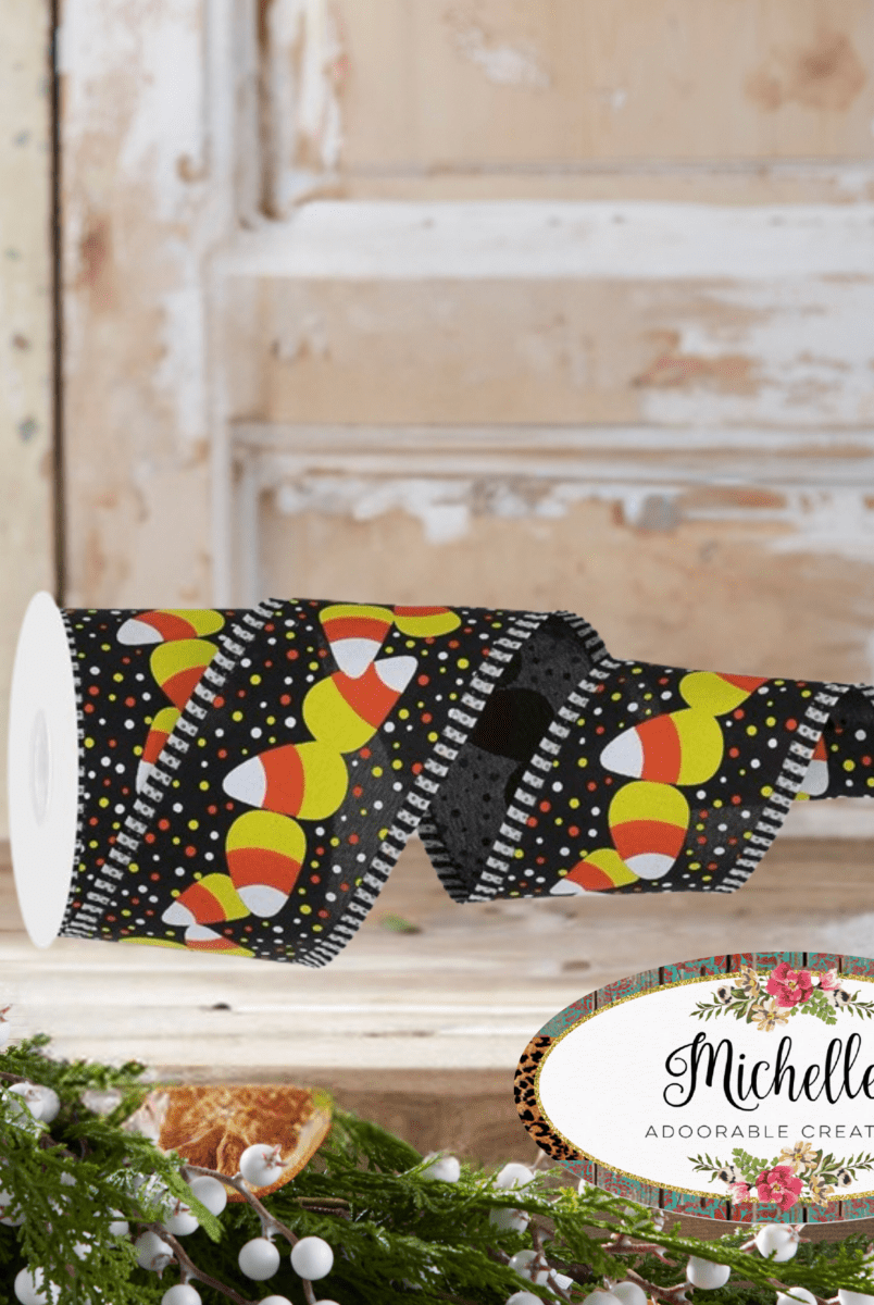 Shop For 2.5" Candy Corn Stripe Ribbon: Black (10 Yards)