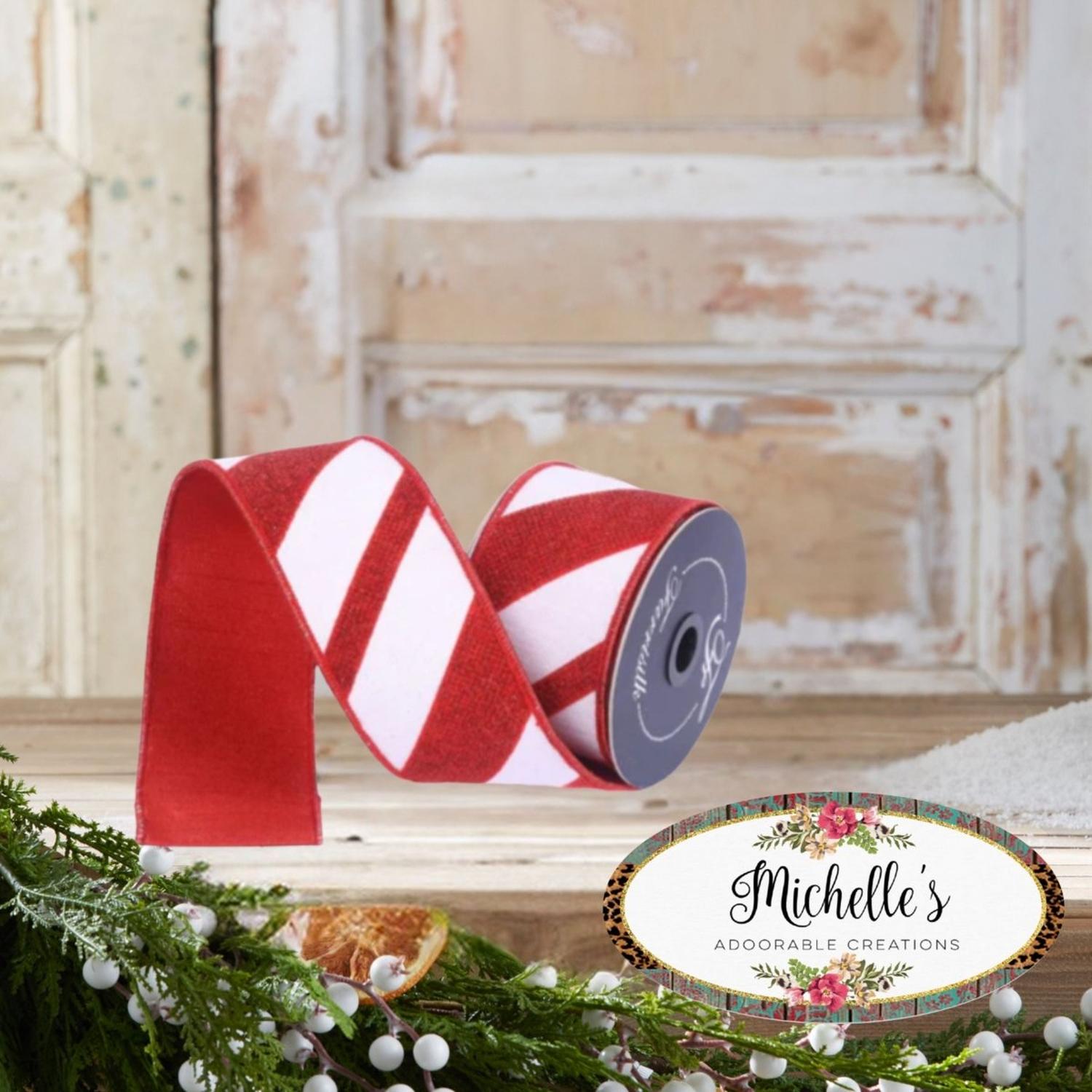 Shop For 2.5" Candy Gloss Striped Ribbon: Red (10 Yards)