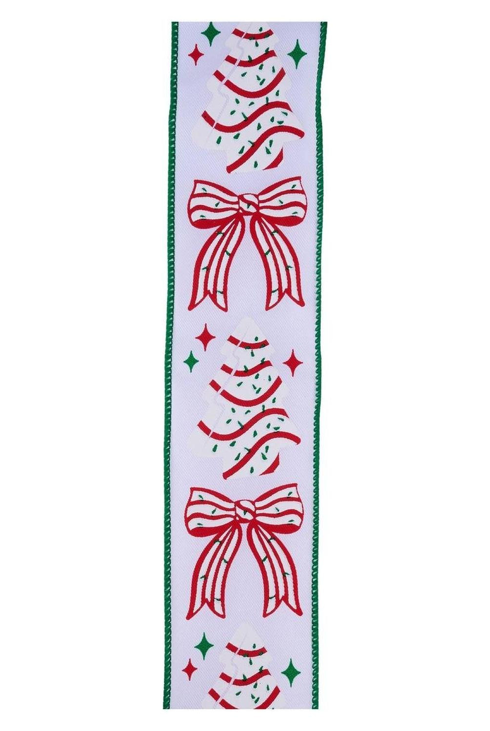 2.5" Candy Tree Bow Ribbon: White (10 Yards)
